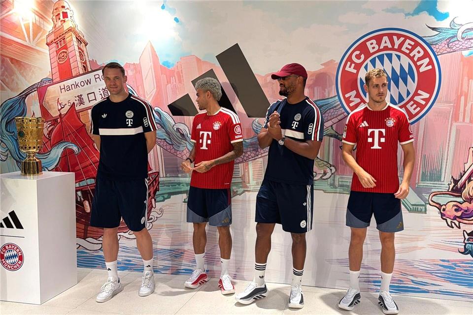 Bayern-Stars auf einem Sponsoren-Termin.Christian Kunz/dpa