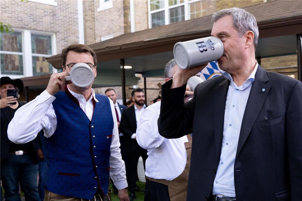 Bayerns Bier ist in den USA gefragt - in den Hofbrauhäusern kann der Freistaat so direkt die bayerische Kultur präsentieren. Sven Hoppe/dpa