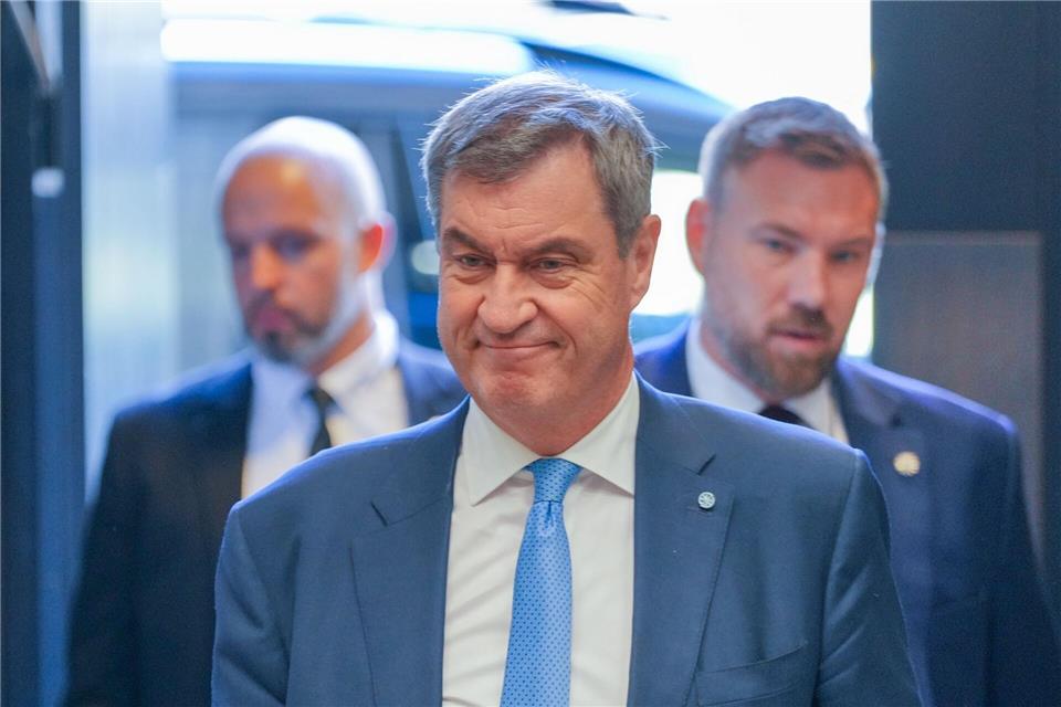 Bayerns Ministerpräsident Markus Söder (CSU) hält Björn Höcke für das Zentrum der AfD. Soeren Stache/dpa