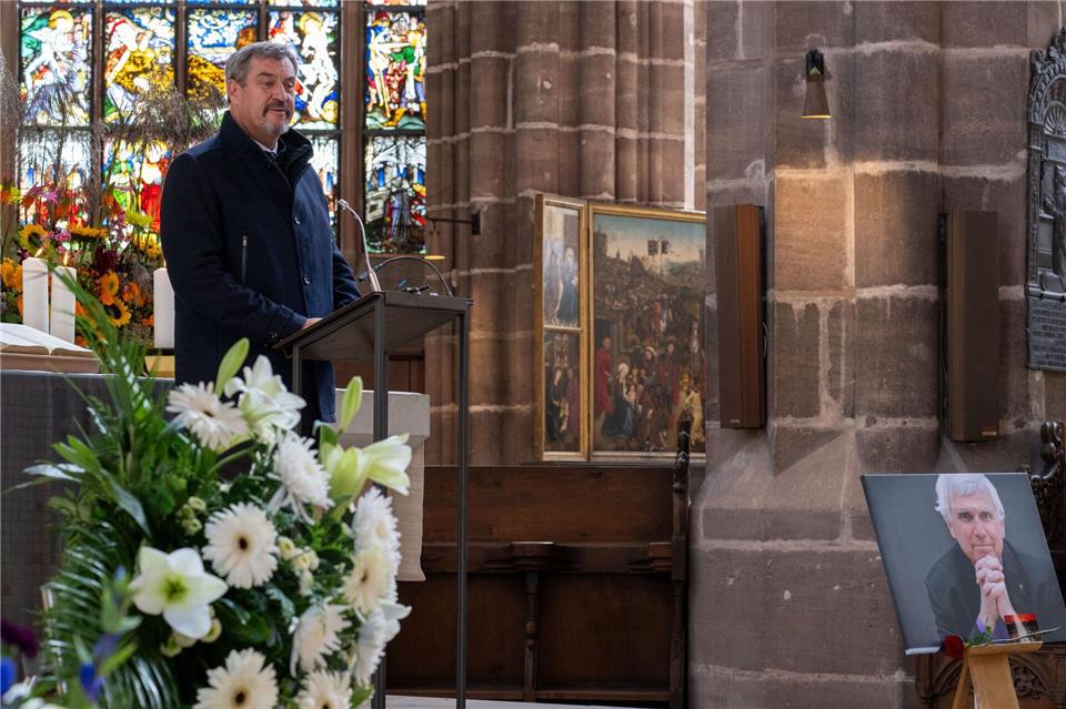 Bayerns Ministerpräsident Markus Söder hielt eine Rede.Pia Bayer/dpa