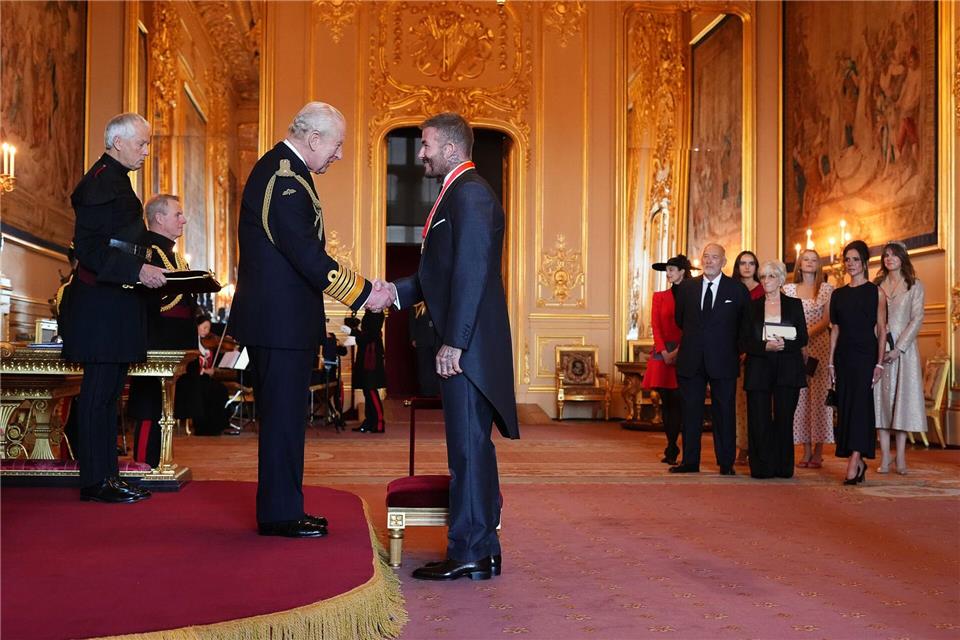 Beckham gilt als großer Verehrer des Königshauses. Jonathan Brady/PA via AP/dpa