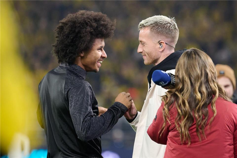 Begeistert gefeiert von Fans und ehemaligen Mitspielern: Marco Reus (r.)Bernd Thissen/dpa
