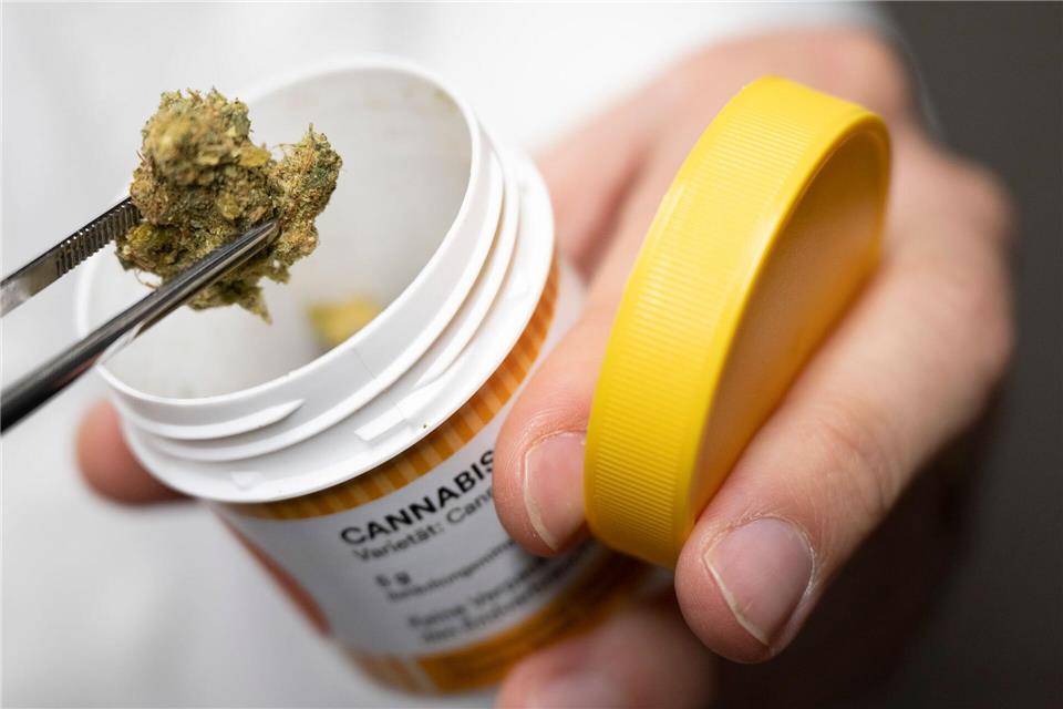 Bei Cannabis auf Rezept ist meist viel mehr Wirkstoff enthalten als bei Cannabis im Straßenhandel. (Archivbild)Boris Roessler/dpa
