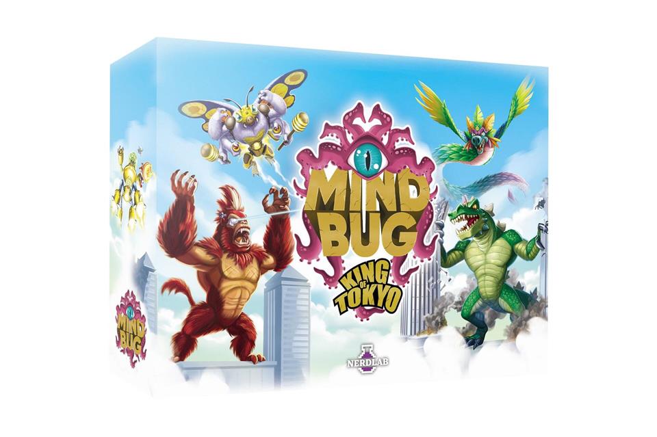 Bei „Mindbug x King of Tokyo“ werden ein Kartenspiel und die Elemente eines Würfelspiels miteinander kombiniert.Nerdlab Games/dpa-tmn