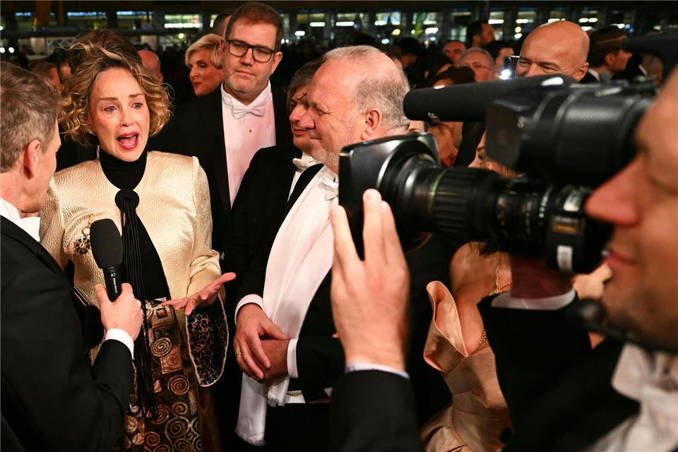 Bei Sharon Stone flossen am roten Teppich ein paar Tränen.Helmut Fohringer/APA/dpa