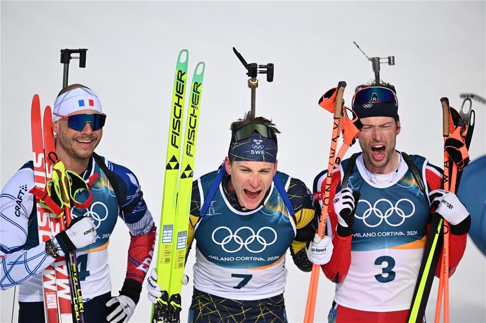 Bei den Männern jubeln die anderen, nur nicht die Deutschen.Hendrik Schmidt/dpa