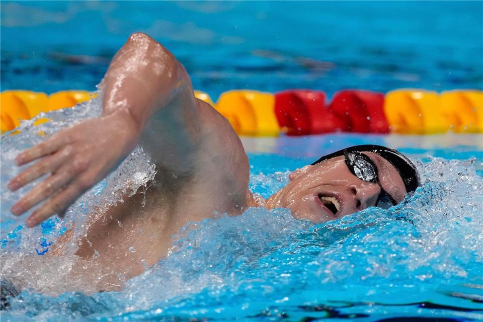 Bei den deutschen Meisterschaften schwamm Lukas Märtens über 400 Meter Freistil erneut eine Weltklassezeit.Vincent Thian/AP/dpa
