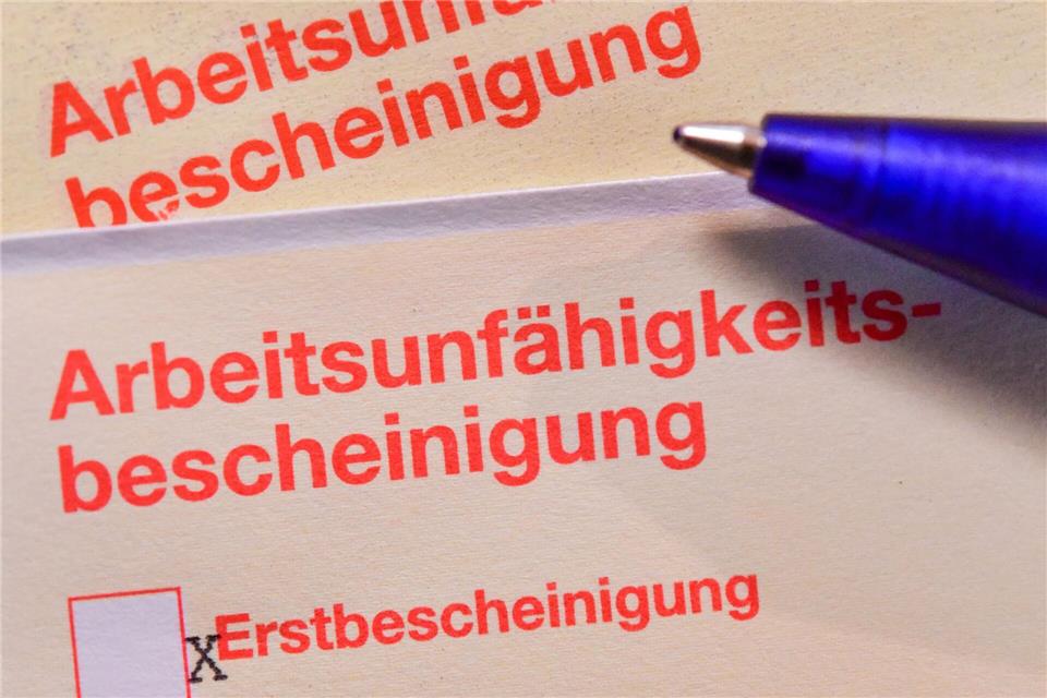 Bei den krankheitsbedingten Fehlzeiten liegt MV bei zwei Krankenkassen deutlich über dem Bundesdurchschnitt. (Symbolbild)Patrick Pleul/dpa-Zentralbild/dpa