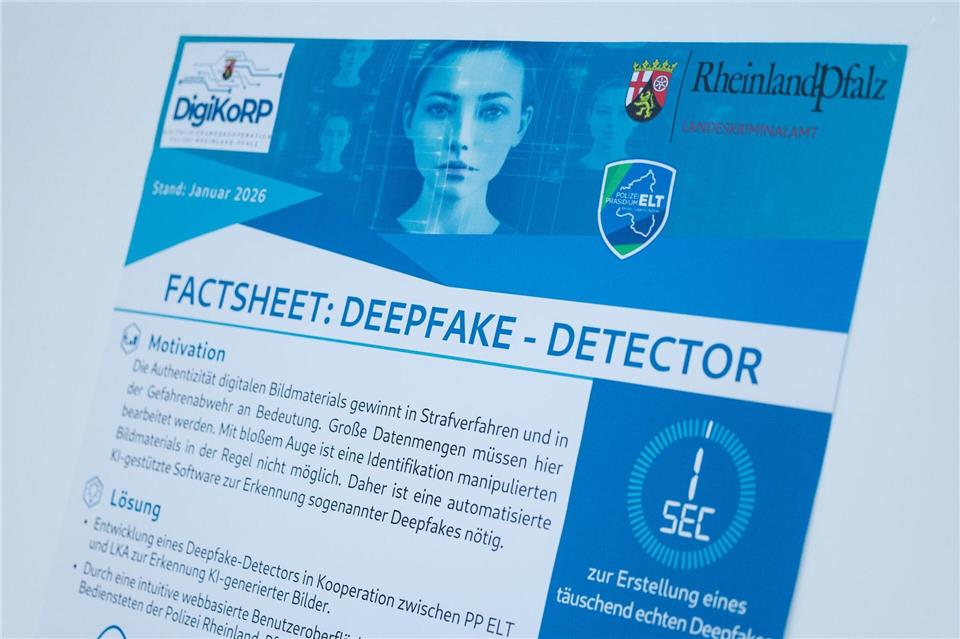 Bei der Analyse soll künftig ein sogenannter Deepfake Detector eingesetzt werden. (Archivbild)Hannes P. Albert/dpa