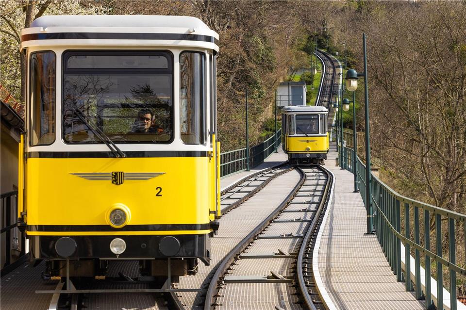 Bei der Dresdner Standseilbahn läuft seit dem 17. November die Herbstrevision. (Archivbild)Jürgen Lösel/dpa