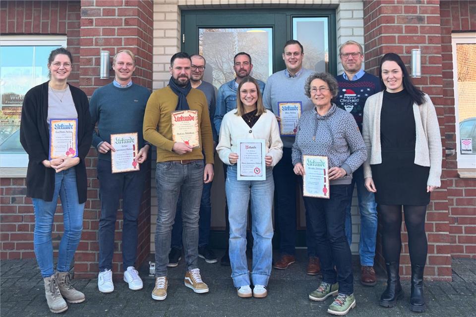 Bei der Instrumentalgruppe der KLJB Borkenwirthe gab es einige Jubilare.