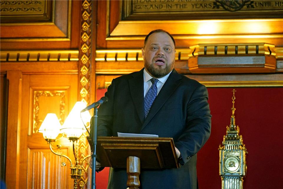 Bei einem Auftritt in Schweden hat der ukrainische Parlamentspräsident Ruslan Stefantschuk die bereits bekannten „roten Linien“ der Ukraine wiederholt. (Archivbild)Yui Mok/PA Wire/dpa