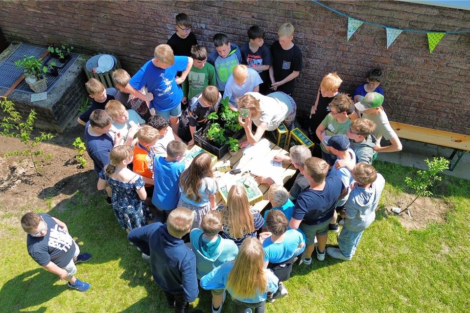 Bei einer Gartenrallye haben die Schüler nahezu jede Ecke des Geländes erkundet.