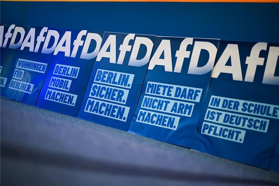 Bei ihrer Wahlkampagne setzt die Berliner AfD unter anderem auf die Themen Migration, Sicherheit und Wohnen.Sebastian Christoph Gollnow/dpa