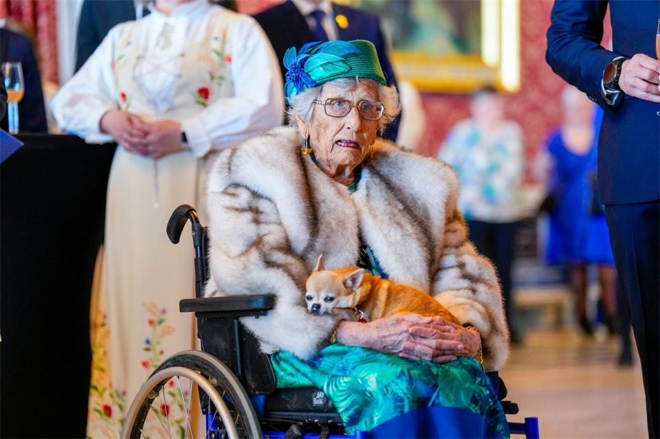 Bei offiziellen Aufträgen war Wilma auf dem Schoß ihres Frauchens Prinzessin Astrid oft dabei. (Archivbild)Heiko Junge/NTB/dpa