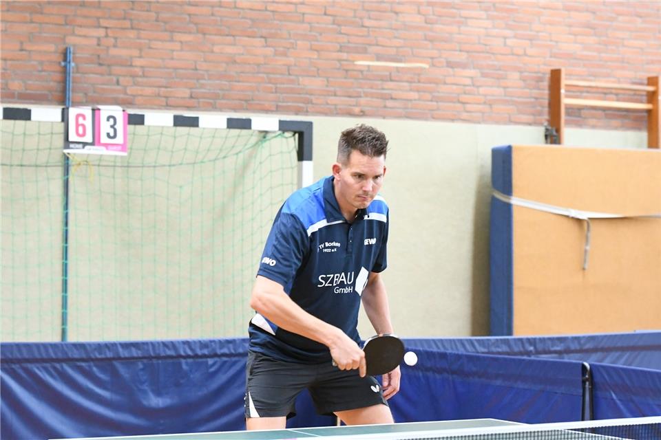 Beim Borkener Heimerfolg gegen den SC Südlohn punktete Michael Kuth im Einzel und im Doppel für den TV Borken.