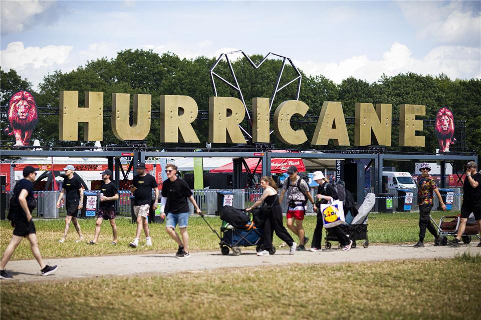 Beim Hurricane Festival werden rund 78.000 Musikfans in der niedersächsischen Gemeinde Scheeßel erwartet.Moritz Frankenberg/dpa