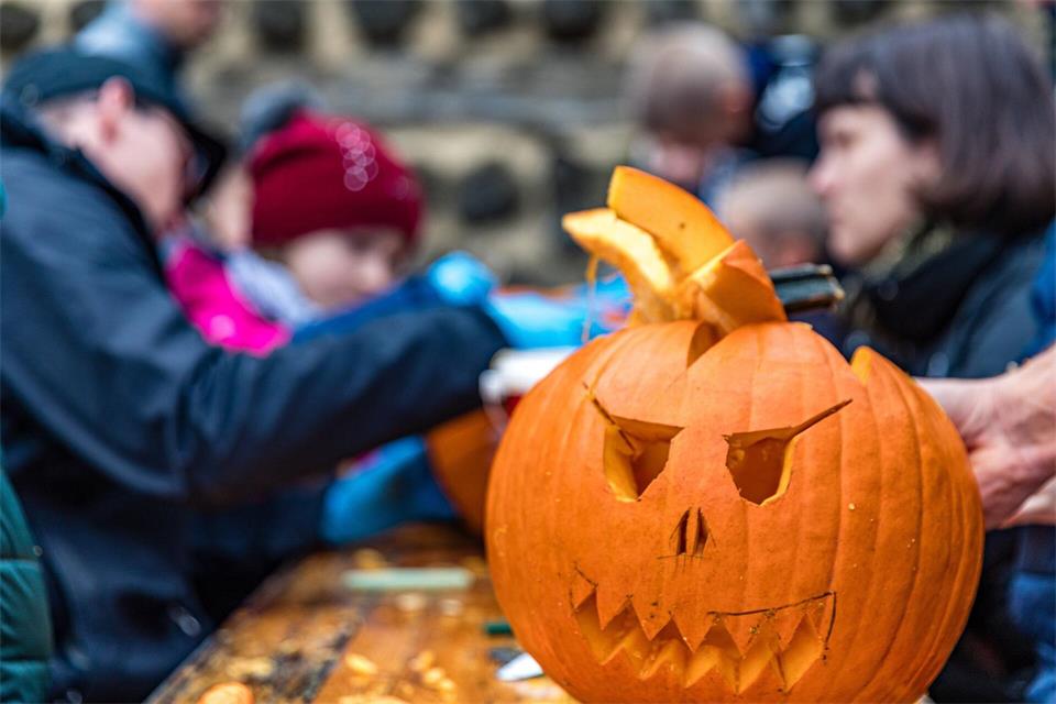 Beim Kürbisfest bei Rostock können kurz vor Halloween Kürbisse geschnitzt werden. (Symbolbild)Frank Hammerschmidt/dpa/ZB