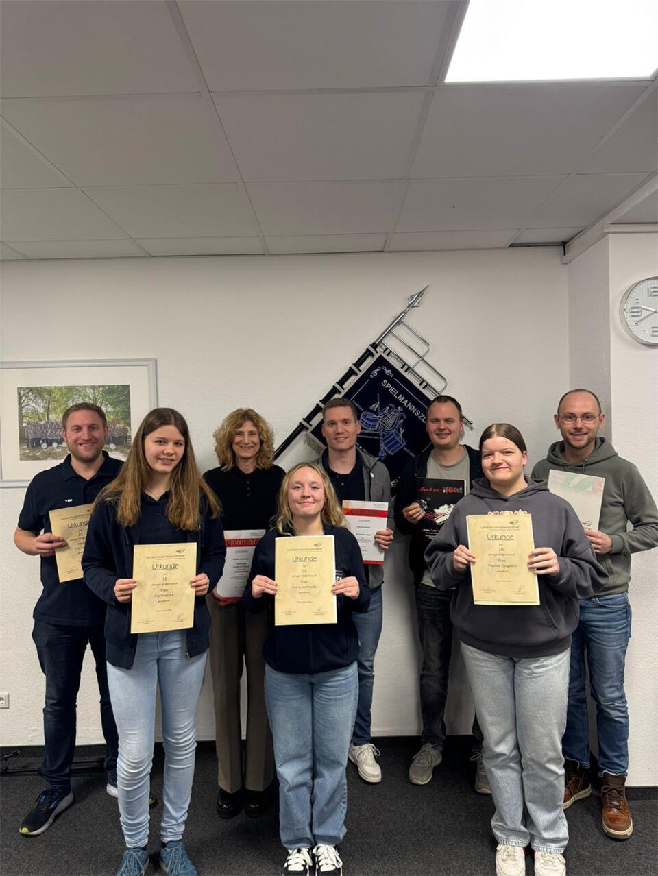 Beim Spielmannszug Heiden wurden langjährige Mitglieder geehrt.