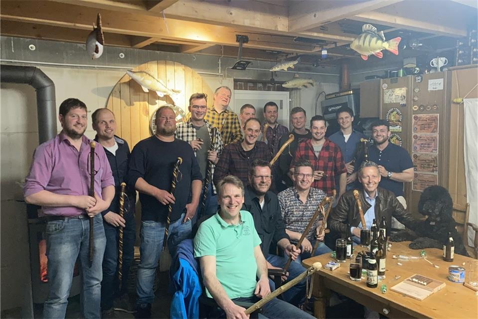 Beim traditionellen Stocktreffen der Schützenkönige der Junggesellen war die Stimmung gut.