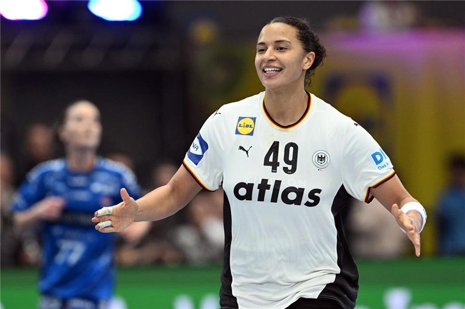 Bekannt für ihr Dauergrinsen: WM-Neuling Aimée von Pereira.Federico Gambarini/dpa