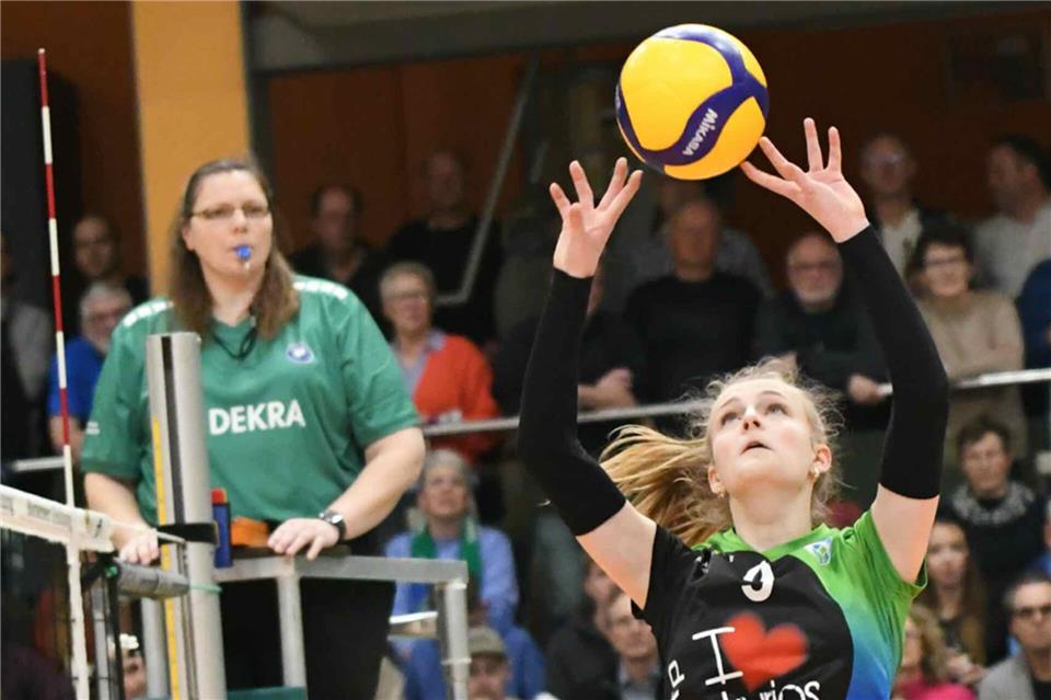 Insolvenzantrag: Potsdam muss die Bundesliga verlassen Bekommt mit ihren Skurios Volleys einen Erstliga-Gegner weniger: Hannah Rudde.