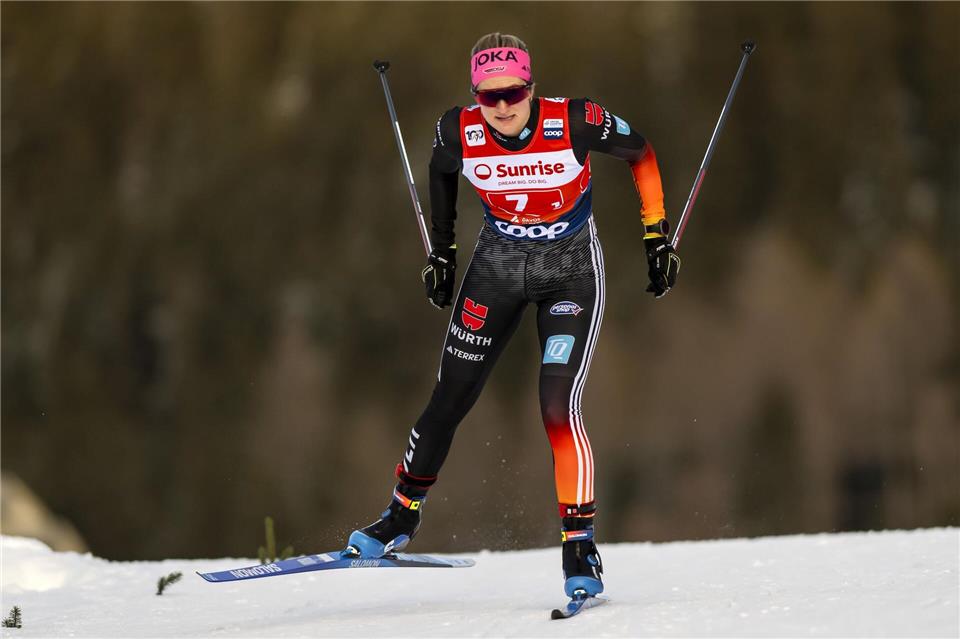 Belegte Rang vier: Laura Gimmler.Jean-Christophe Bott/KEYSTONE/dpa