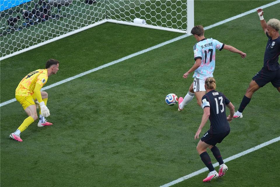 Belgien ging früh in Führung und gewann das Achtelfinale verdient.Nick Didlick/AP/dpa