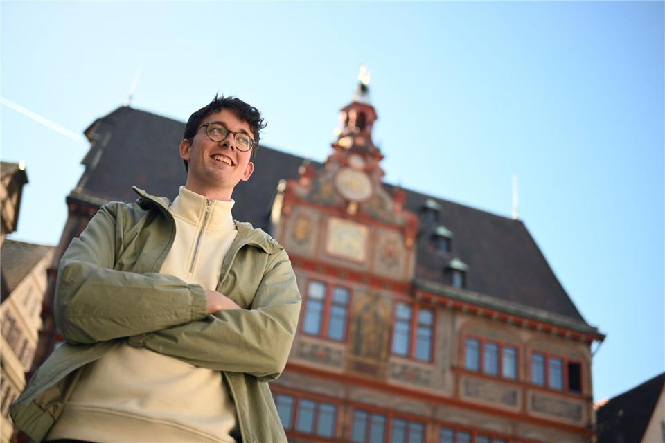 Benedikt Döllmann ist 20 Jahre alt – und Stadtrat in seiner Heimatstadt Tübingen.Marijan Murat/dpa