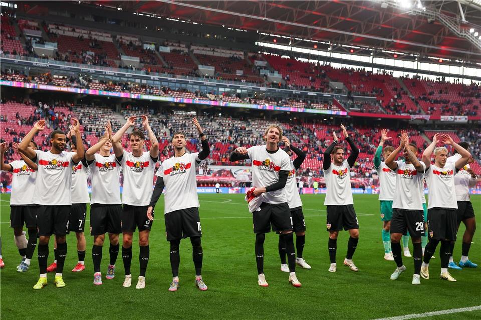 Bereit fürs Pokalfinale: Der VfB Stuttgart.Jan Woitas/dpa