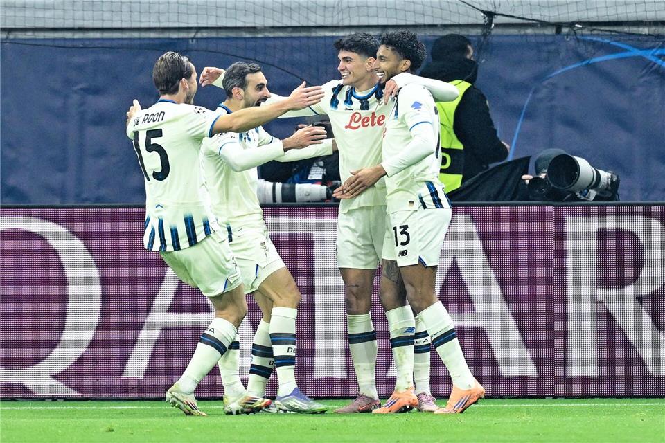 Bergamo bejubelt das zweite Tor.Uwe Anspach/dpa