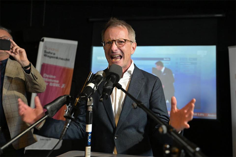 Berlins BSW-Spitzenkandidat Alexander King äußert sich zur Abgeordnetenhauswahl.Michael Bahlo/dpa