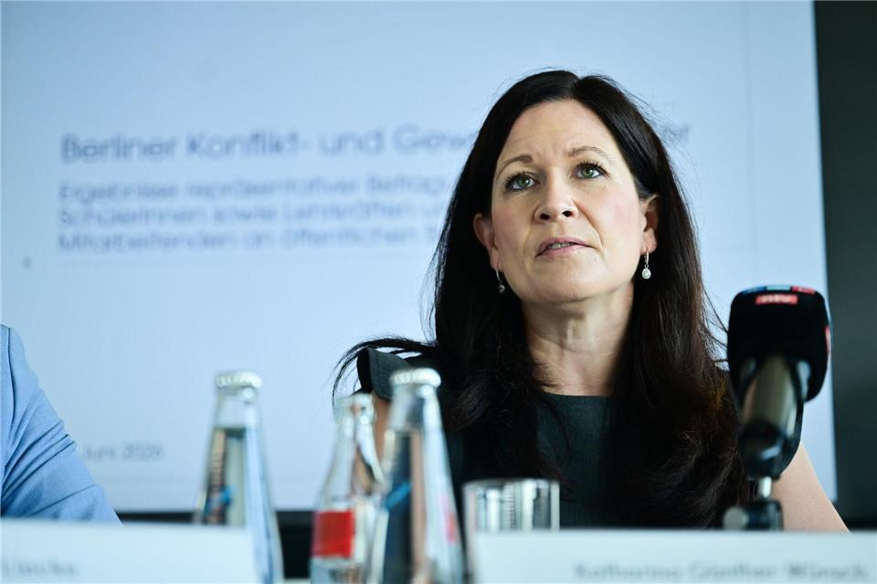 Berlins Bildungssenatorin Katharina Günther-Wünsch (CDU) sieht beim Thema Gewalt in Schulen dringend Handlungsbedarf. Sebastian Christoph Gollnow/dpa