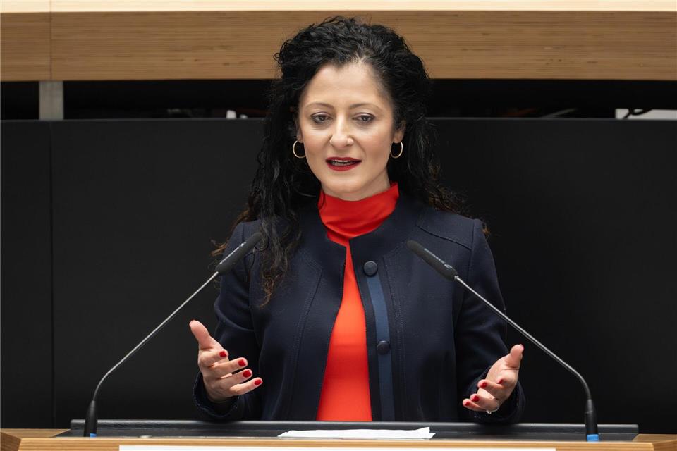 Berlins Gleichstellungssenatorin Cansel Kiziltepe (SPD) benannte sexualisierte Gewalt gegen Frauen im Internet wie andere Politiker auch als ernstes Problem.Soeren Stache/dpa