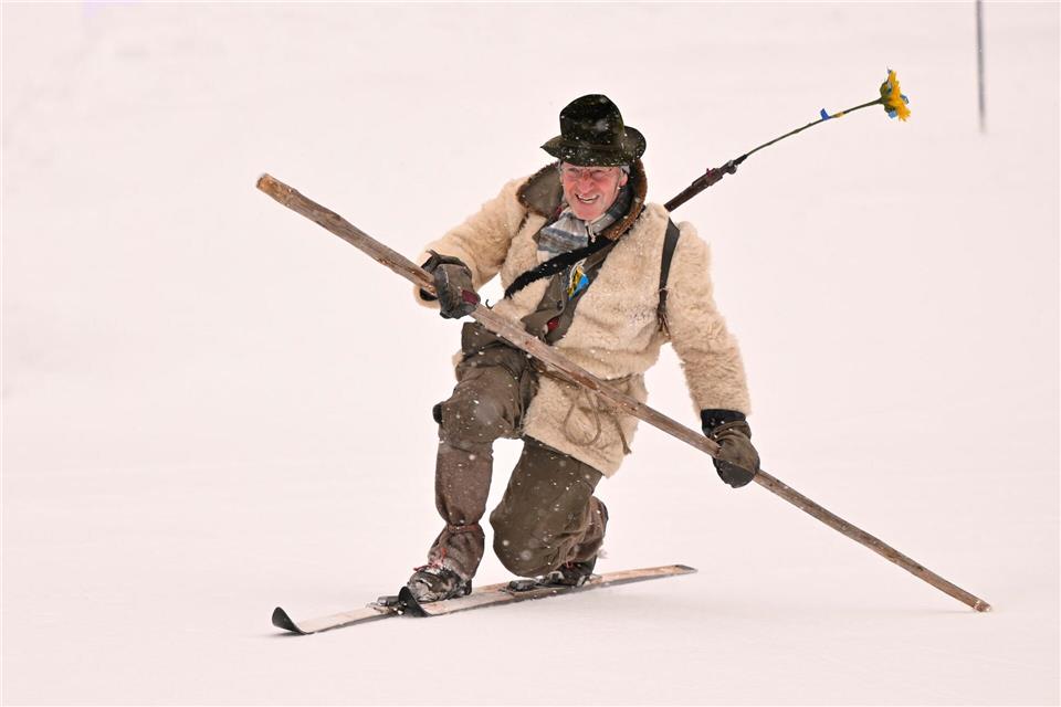 Besondere Herausforderung in diesem Jahr: Es schneite kräftig.Uwe Lein/dpa
