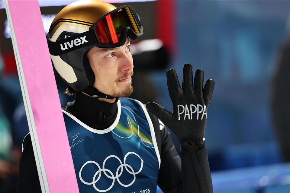 Besonderer Gruß: Johann André Forfang denkt an seinen verstorbenen Vater.Daniel Karmann/dpa