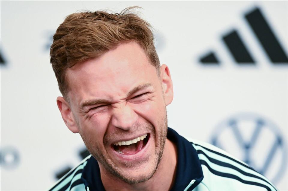 Bestens aufgelegt nach dem Topstart in seine dritte WM: Joshua Kimmich.Federico Gambarini/dpa