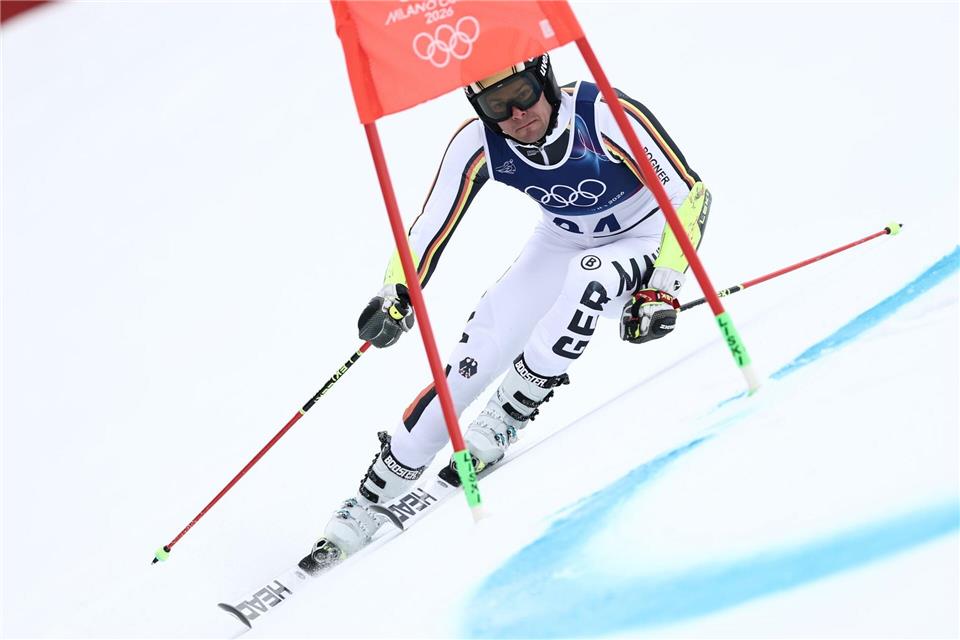 Bester Deutscher im Riesenslalom: Alexander Schmid.Gabriele Facciotti/AP/dpa