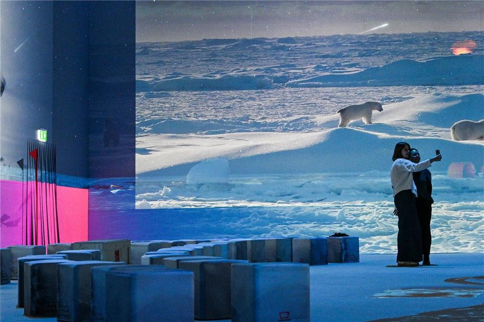 Besucher können die Polarregionen digital erleben.Jens Kalaene/dpa