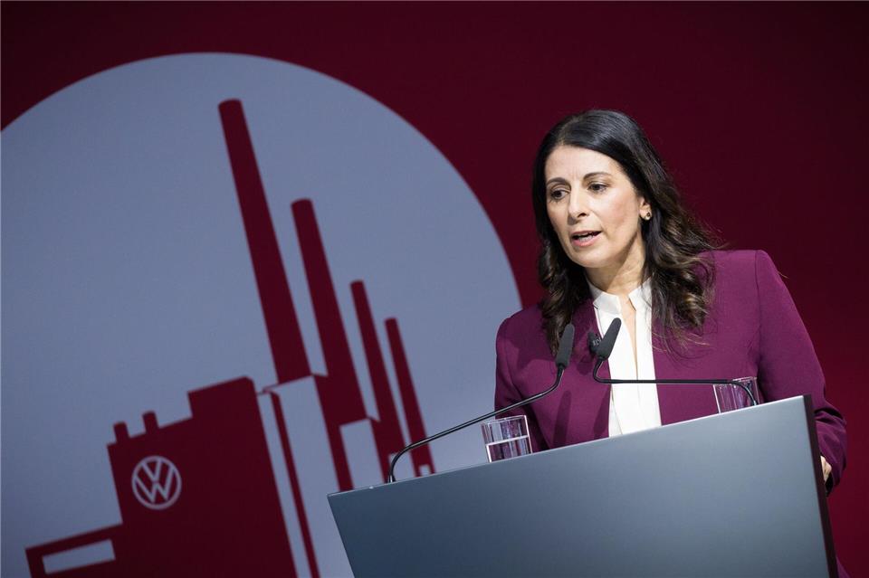 Betriebsratschefin Daniela Cavallo: „Ohne Demokratie stünde Volkswagen im Nichts.“Moritz Frankenberg/dpa