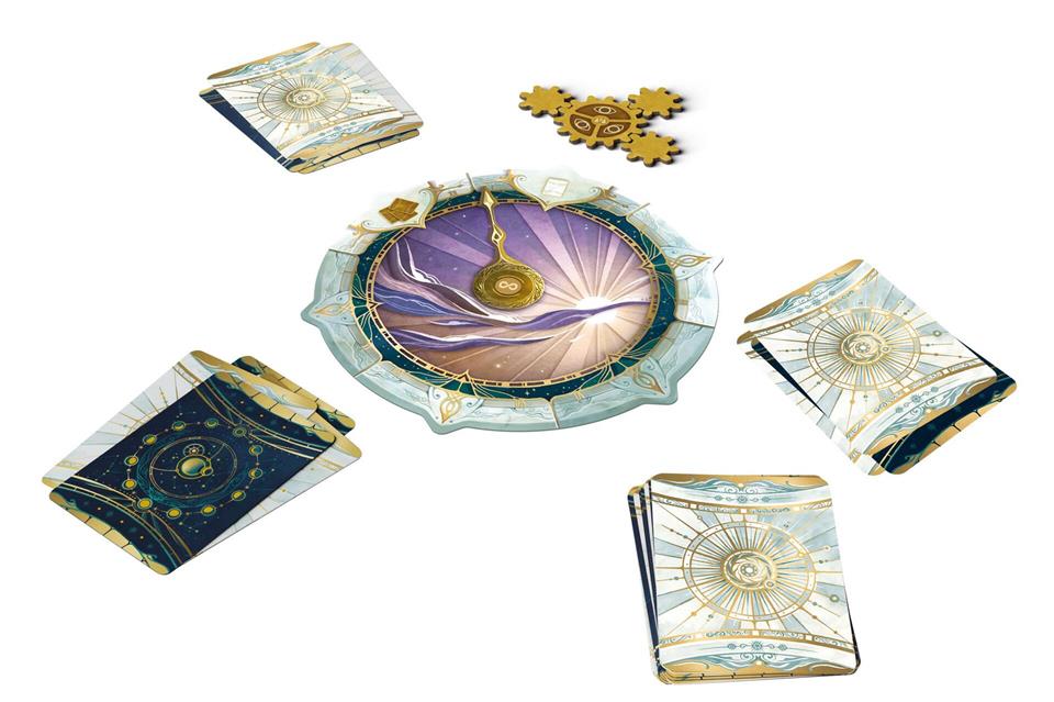 Bevor das Spiel „Take Time“ startet, dürfen die Spielenden einen groben Plan schmieden, sobald die erste Karte gespielt wird, muss jedoch geschwiegen werden. Asmodee/dpa-tmn