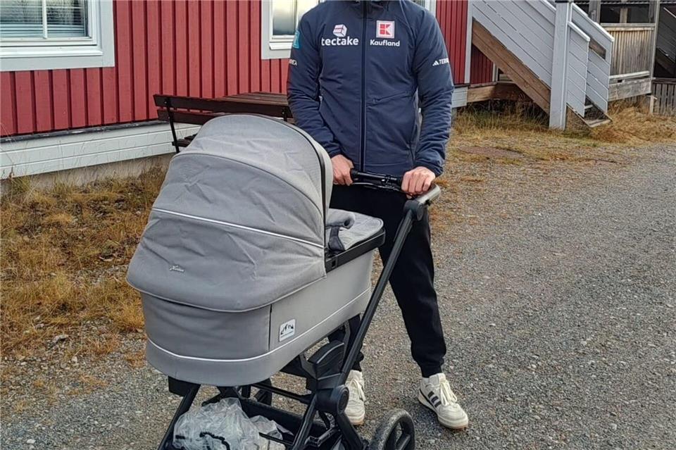 Biathlet Justus Strelow ist im August 2025 Vater eines Sohnes geworden.-/Justus Strelow/dpa