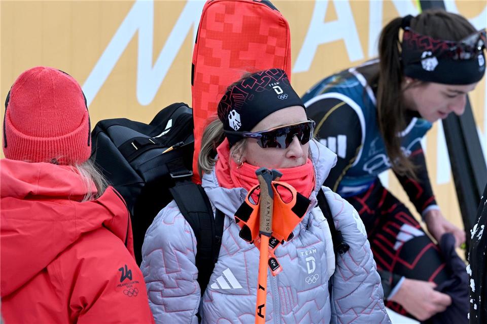 Biathletin Franziska Preuß kann ihren eigenen Erwartungen bislang nicht gerecht werden.Hendrik Schmidt/dpa