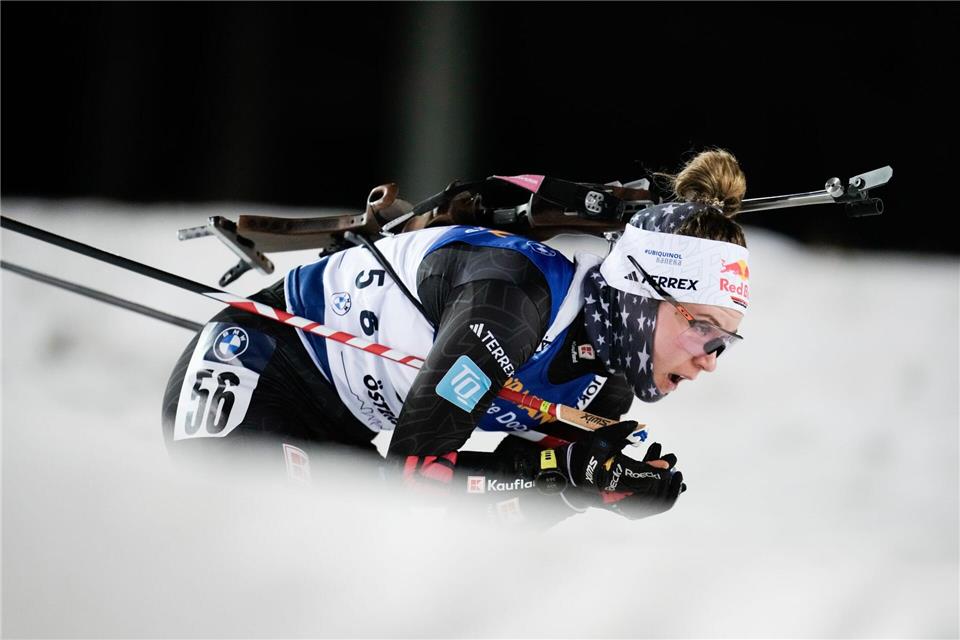 Biathletin Selina Grotian sieht sich gut für Olympia vorbereitet. (Archivbild)Björn Larsson Rosvall/TT News Agency via AP/dpa