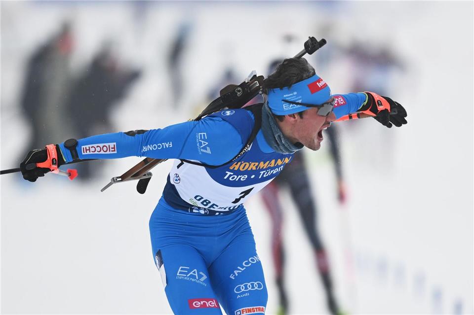 Biathlon-Weltcup Oberhof: Giacomel jubelt nach Verfolgung über 12,5 kmHendrik Schmidt/dpa