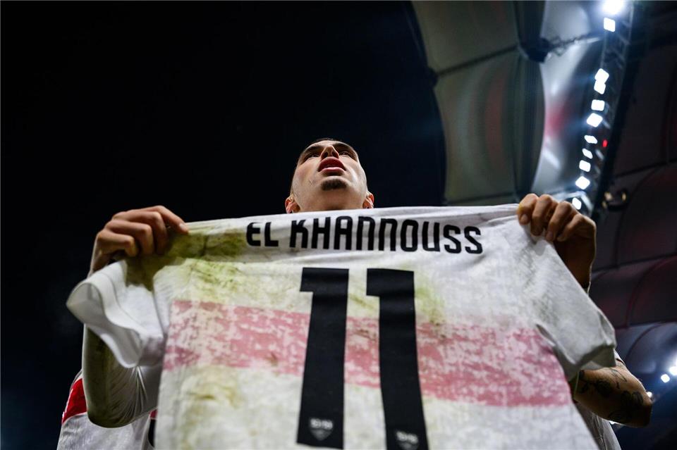 Bilal El Khannouss jubelt nach seinem TorTom Weller/dpa