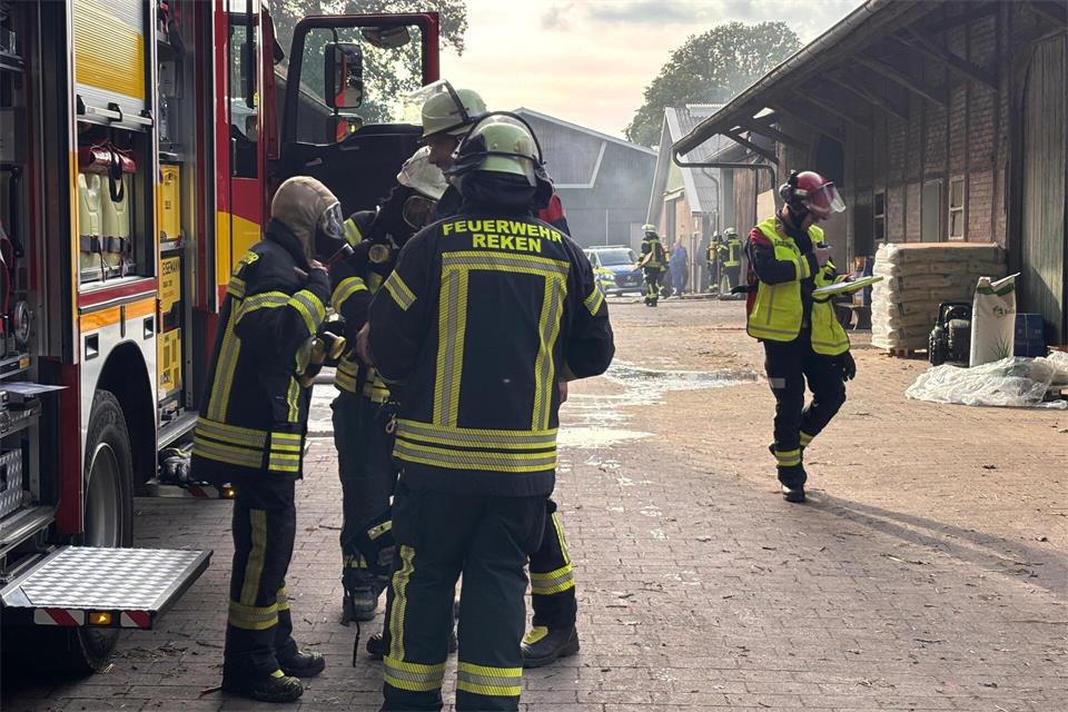 Brand auf einem Bauernhof in Hülsten 