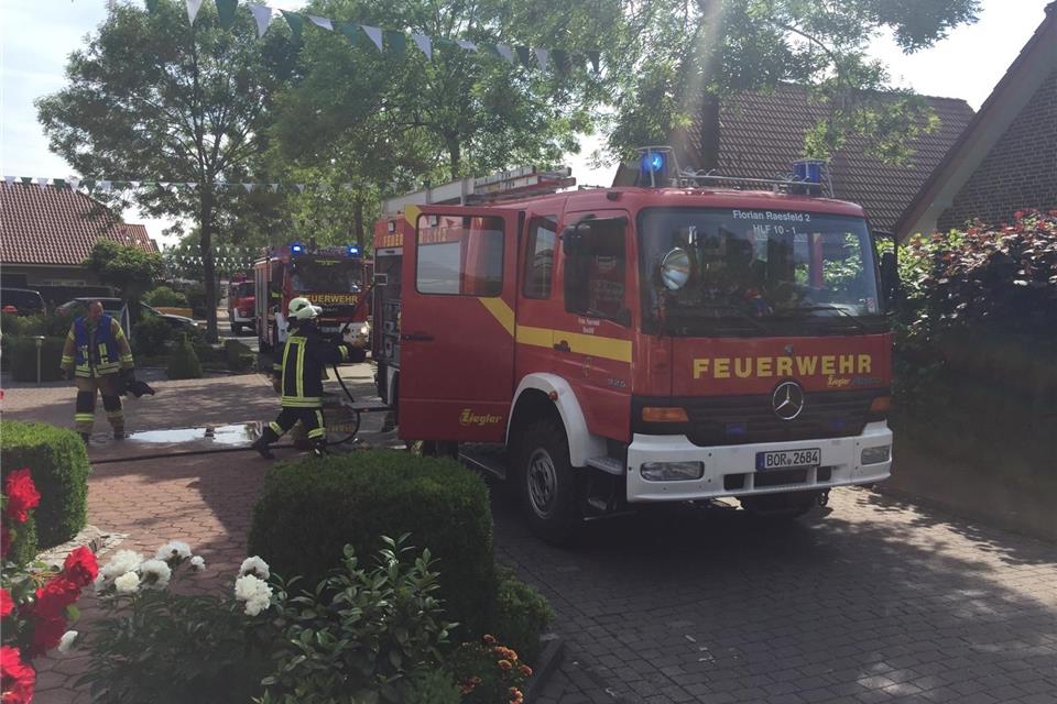 Gasflasche geriet in Brand