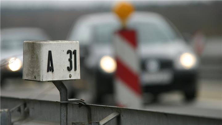 Unfall auf der A31 bei Dorsten 