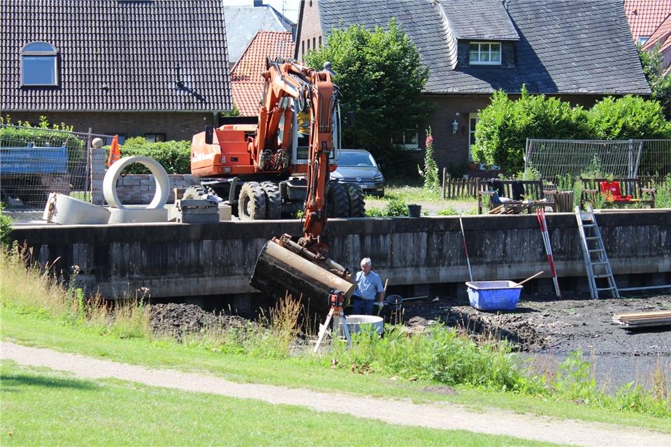 Bauarbeiten am Karpfenteich